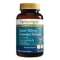 Herbs of Gold Niacin 100mg Extended Release 60 Tablets