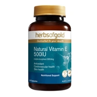 Herbs of Gold Natural Vitamin E 500IU 100 Capsules