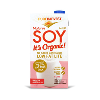 Pure Harvest Soy Milk Lite Low Fat Organic 1 Litre