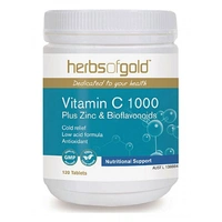 Herbs of Gold Vitamin C 1000mg 120 Tablets 