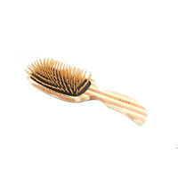 Bass Brushes 'S' Shape Hairbrush with Bamboo Pins & Handle