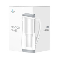 Gentoo Water Jug Glass Grey