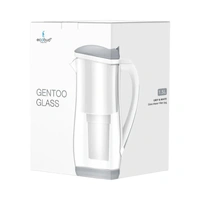 Ecobud Gentoo Glass Water Filter Jug Grey