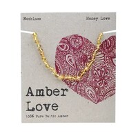 Amber Love Honey OVAL Amber Necklace