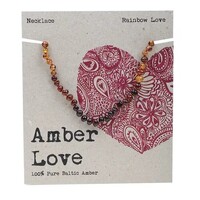 Amber Love Rainbow Raw Amber Baby Necklace