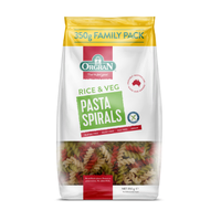 Orgran Rice & Veg Pasta Spirals Gluten Free 350g