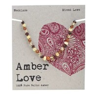 Amber Love Child Necklace Mixed Love 33cm