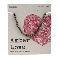 Amber Love Child Necklace Olive Love 33cm