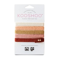 Kooshoo Organic Hair Ties Ginger 5 Pack