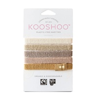 Kooshoo Organic Hair Ties Blond 5 Pack