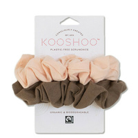 Kooshoo Organic Scrunchie Blush Walnut 2 Pack