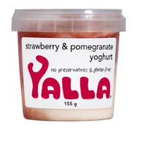 Yalla Strawberry & Pomegranate Yoghurt 155g