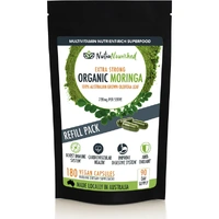 Nutra Nourished Organic Moringa Refill Bag 180 Capsules