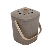 White Magic Compost Kitchen Waste Bin Granite 3L