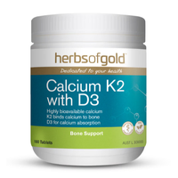 Herbs of Gold Calcium K2 with D3 180 Tablets 