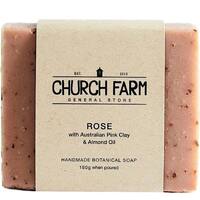 Church Farm Soap Rose & Pink Clay 180g