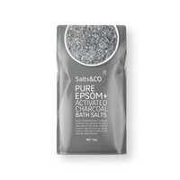 Salts&Co Epsom+Activated Charcoal Bath Salts 1kg 