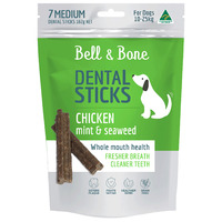 Bell & Bone Dental Sticks Chicken Mint & Seaweed Med 182g