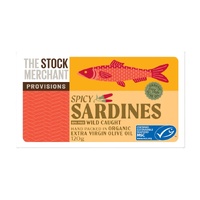 The Stock Merchant MSC Spicy Sardines in Extra Virgin Olive Oil 120g