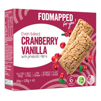 Fodmapped Bars Cranberry Vanilla 210g