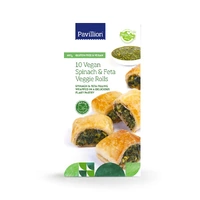 Pavillion Gluten Free Vegan Spinach & Feta Veggie Rolls 400g