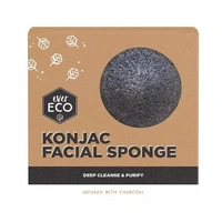Ever Eco Konjac Facial Sponge Charcoal 1 Pack 