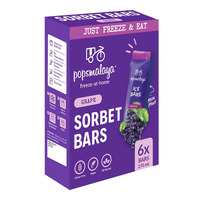 Popsmalaya Sorbet Bars Grape 6 x 45ml 