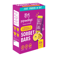 Popsmalaya Sorbet Bars Pineapple & Passionfruit 6 x 45ml 