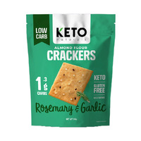 Keto Naturals Almond Flour Rosemary Garlic Crackers 64g