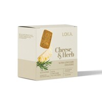 Loka Italian Cheese & Herb Lupin Crackers 120g