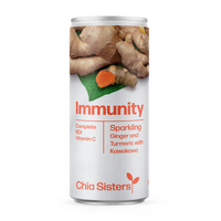 Chia Sisters Immunity Sparkling Ginger And Turmeric 250ml