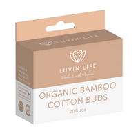 Luvin Life Organic Bamboo Cotton Buds White