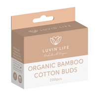 Luvin Life Organic Bamboo Cotton Buds White