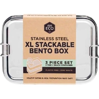 Ever Eco XL Stackable Bento Box 2 Tier + Mini Container 1900ml