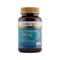 Herbs of Gold L-Theanine 200mg 30 Veggie Capsules