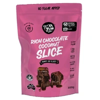 Get Ya Yum On Keto Chocolate Coconut Slice 300g