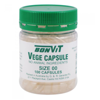 Bonvit Empty Vege Capsule Size 00 100 Capsules 