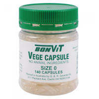 Bonvit Empty Vege Capsule Size 0 140 Capsules