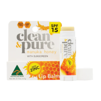Clean & Pure Manuka Honey & Zinc SPF15 Lip Balm 6g