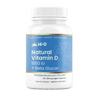 Hi-D Organic Natural Vitamin D 1000IU + Beta Glucan 60 Capsules 