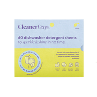 Cleaner Days Dishwashing Sheets Lemon 60pk
