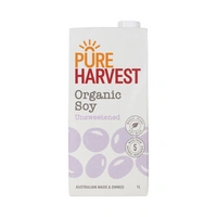 Pure Harvest Organic Soy Milk Unsweetened 1 Litre