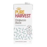 Pure Harvest Organic Rice Milk Unsweetened 1 Litre