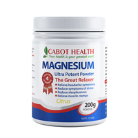 Cabot Health Magnesium Ultra Potent Powder Citrus 200g