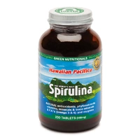 Green Nutritionals Hawaiian Spirulina 200 Tablets