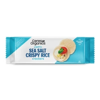Ceres Organics Crispy Rice Crackers Sea Salt 100g