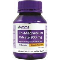 Blooms Tri-Magnesium Citrate 900mg 60 Capsules 