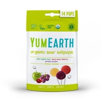 Yum Earth Organic Sour Pops Assorted Flavours 14 Pack 