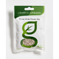 Gourmet Organic Herbs Whole White Pepper 30g