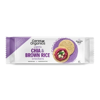 Ceres Organics Brown Rice Crackers with Chia 115g